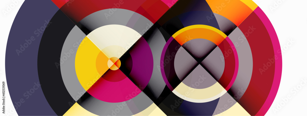 Circles with shadows trendy minimal geometric composition abstract background Circles with shadows trendy minimal geometric composition abstract background