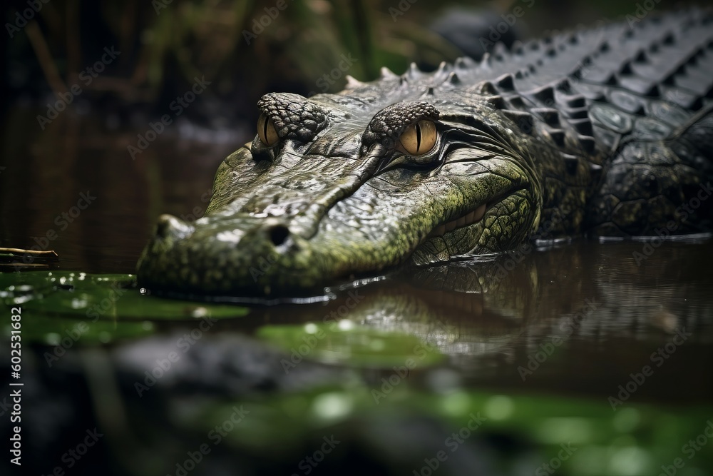 Obraz premium alligator in the water