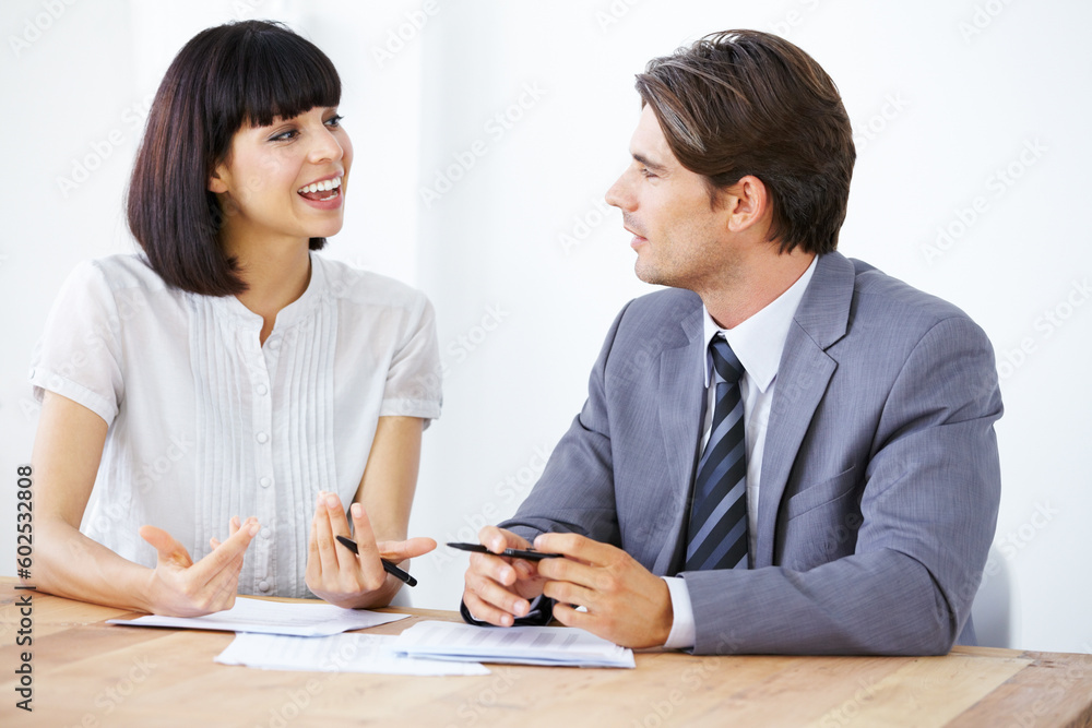 Business people are talking about paperwork in meeting, team in conference room and collaboration. Data analysis, employees coworking with man and woman in office, teamwork and plan with documents Business people are talking about paperwork in meeting, team in conference room and collaboration. Data analysis, employees coworking with man and woman in office, teamwork and plan with documents
