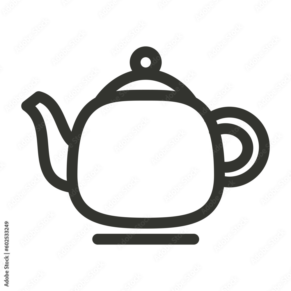 Teapot line icon. Hot drinks chinese tea pot symbols vector illustration Teapot line icon. Hot drinks chinese tea pot symbols vector illustration