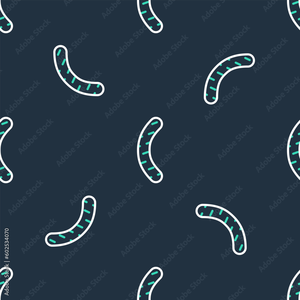 Obraz premium Line Nail file icon isolated seamless pattern on black background. Manicure tool. Vector
