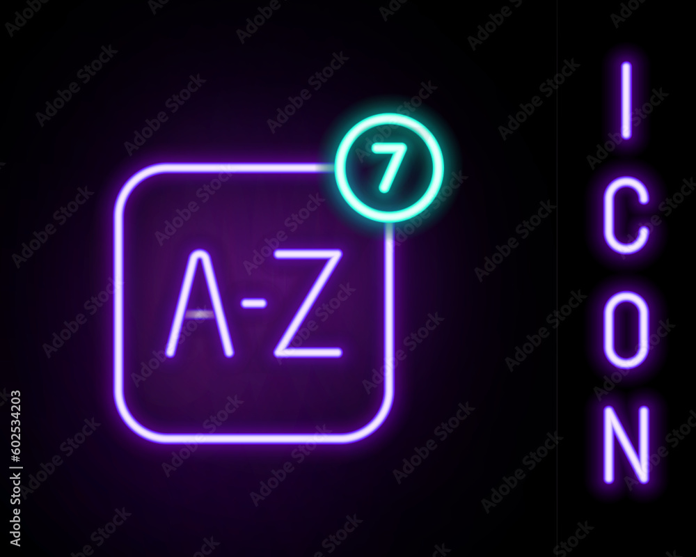 Glowing neon line Online translator icon isolated on black background. Foreign language conversation icons in chat speech bubble. Translating concept. Colorful outline concept. Vector Glowing neon line Online translator icon isolated on black background. Foreign language conversation icons in chat speech bubble. Translating concept. Colorful outline concept. Vector