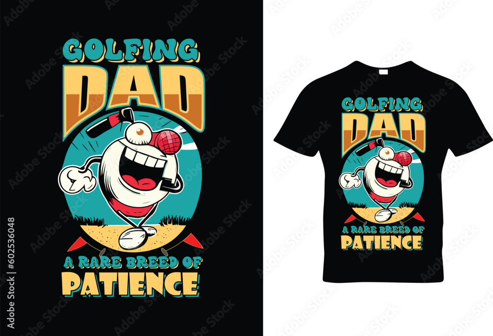 Golfing Funny T-shirt Design for Fathers Day vector