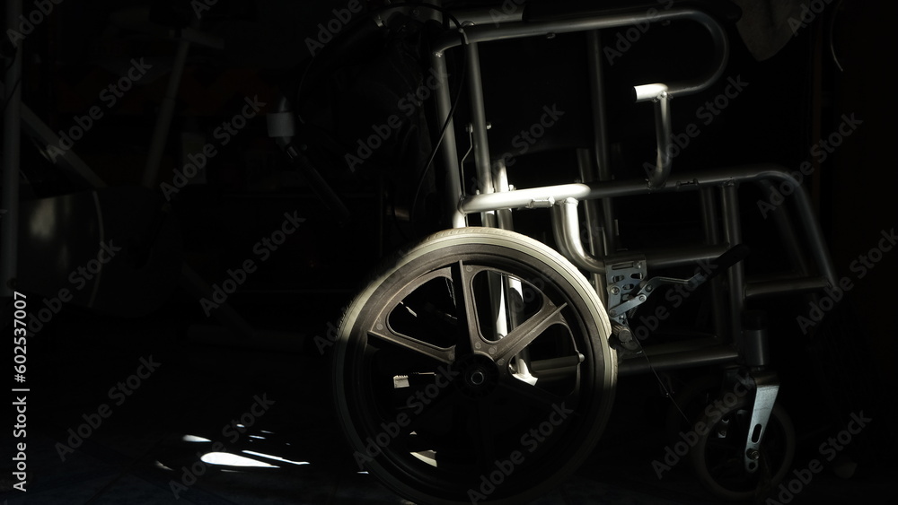 Fototapeta premium wheel chair on the floor