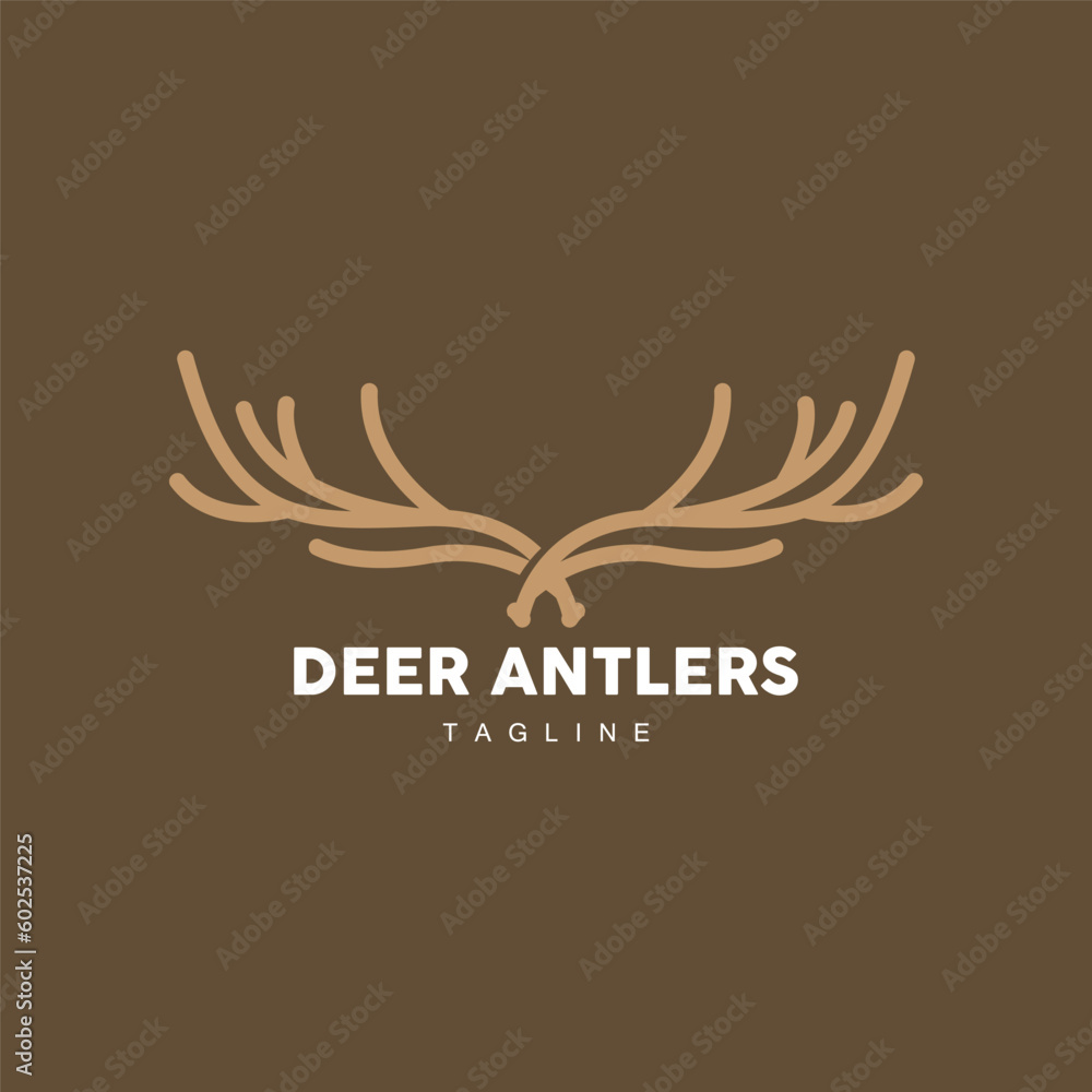 Deer Horn Logo, Animal Vector, Minimalist Simple Design, Illustration Symbol Icon Deer Horn Logo, Animal Vector, Minimalist Simple Design, Illustration Symbol Icon