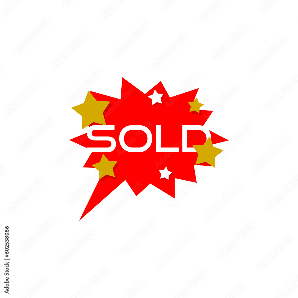 Sold speech bubble sign icon isolated on transparent dark background Sold speech bubble sign icon isolated on transparent dark background