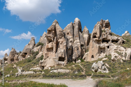 The cave city in Cappadocia. Turkey