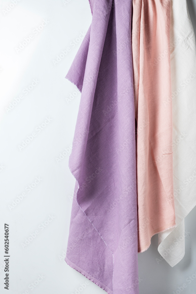 Fototapeta premium linen fabric in different colors
