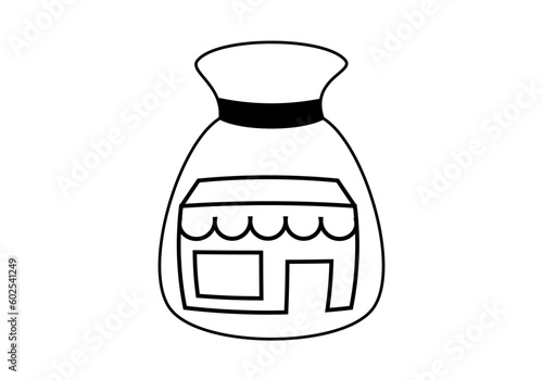 Icono de beneficios producidos por un negocio. Inversión en un negocio. Aportación dineraria para montar un negocio