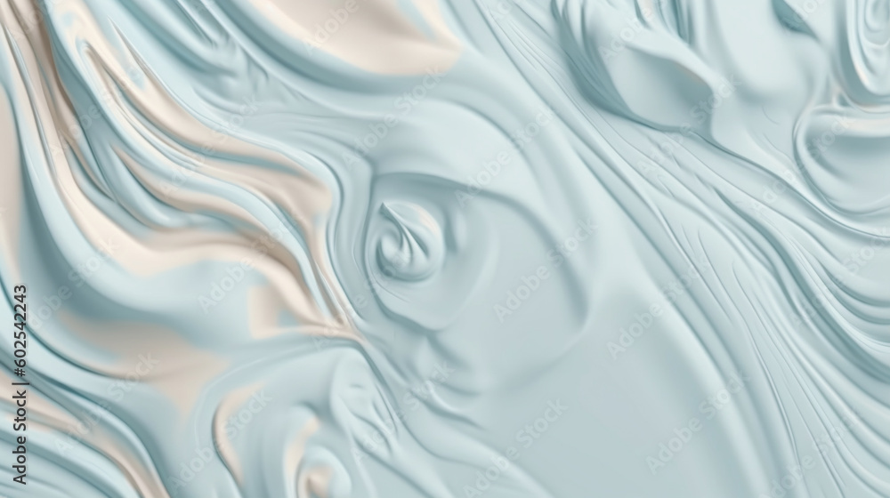 Obraz premium Blue ice cream texture in pastel colors