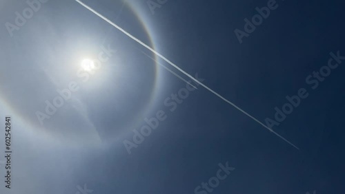Halo sun effect optical phenomenon in Poland May 14th 2023