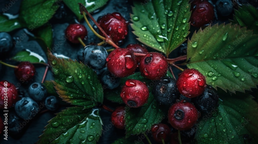 several types of berries