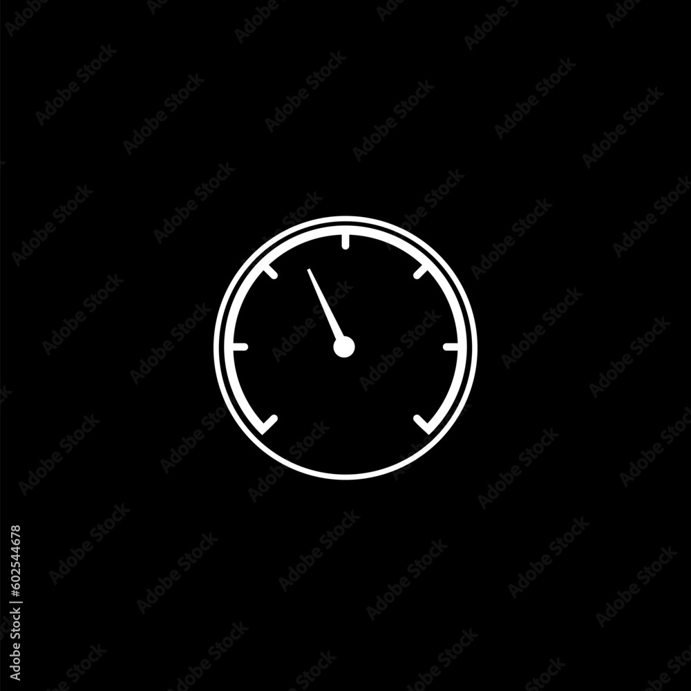 Speedmeter icon isolated on black background Speedmeter icon isolated on black background