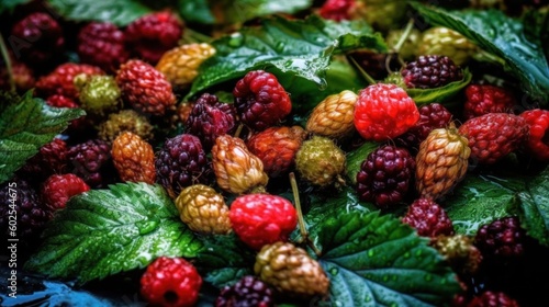 several types of berries
