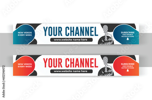 Gym Fitness Corporate YouTube Thumbnail and Channel cover Design with social media service and youtube banner design
