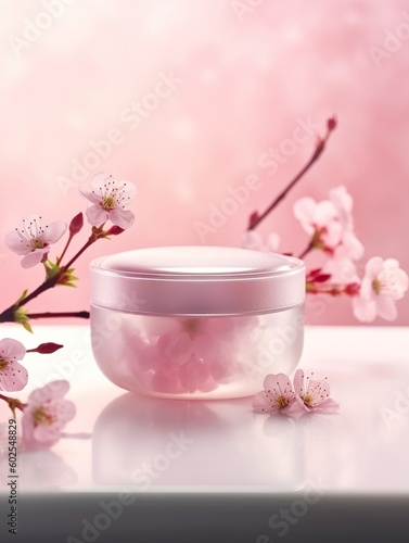 Wallpaper Mural A glass container showcases with natural cream Torontodigital.ca