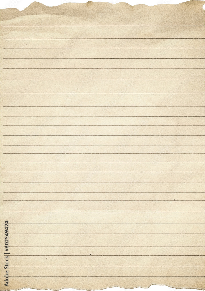 Fototapeta premium Vintage Paper with Distressed Texture and Torn Aged Edges: Rustic Brown
