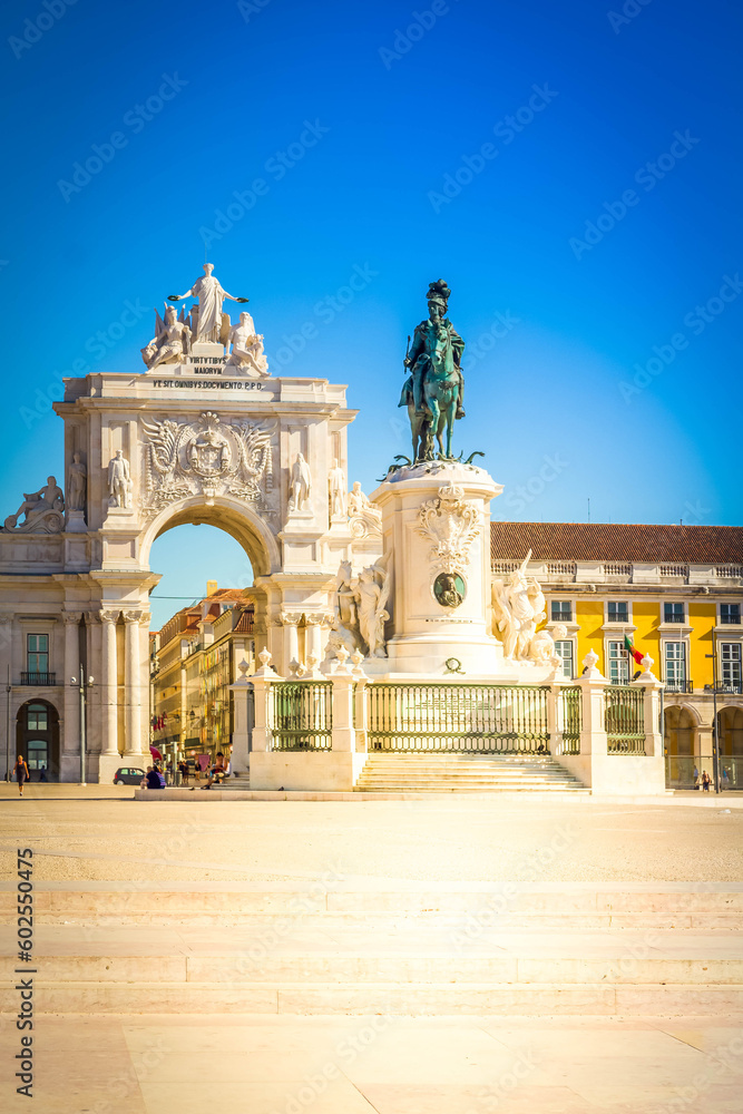 Obraz premium Rua Augusta Arch in Lisbon, Portugal