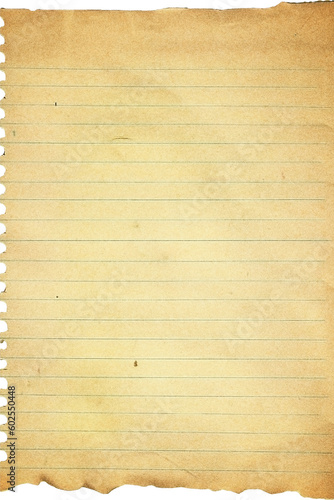 Vintage Paper with Distressed Texture and Torn Aged Edges: Rustic Brown
