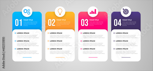 infographic business information template design with icons