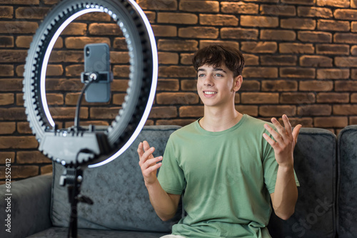 Young blogger influencer shooting himself