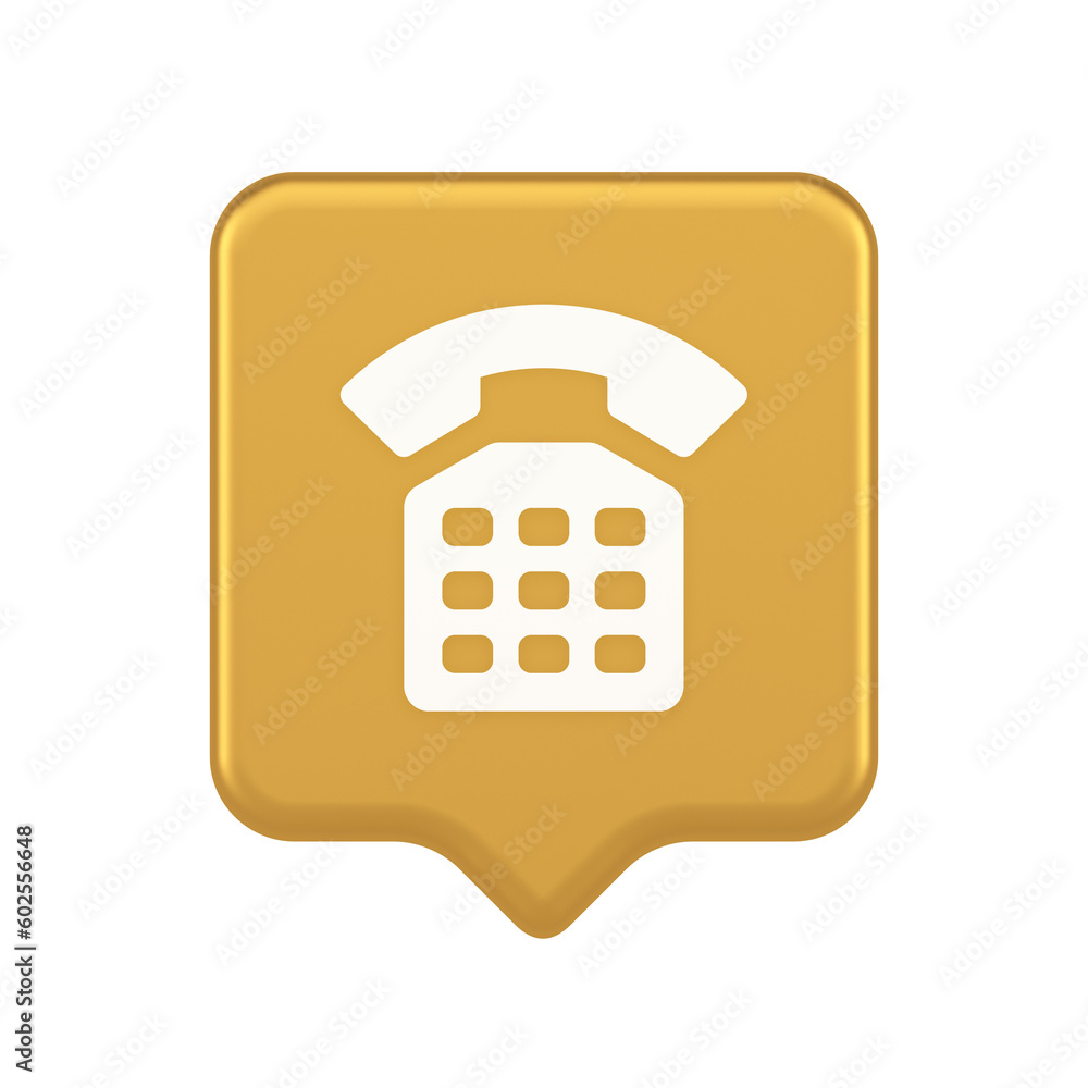 Phone customer support call contact connect button retro telephone handset 3d realistic speech bubble icon Phone customer support call contact connect button retro telephone handset 3d realistic speech bubble icon