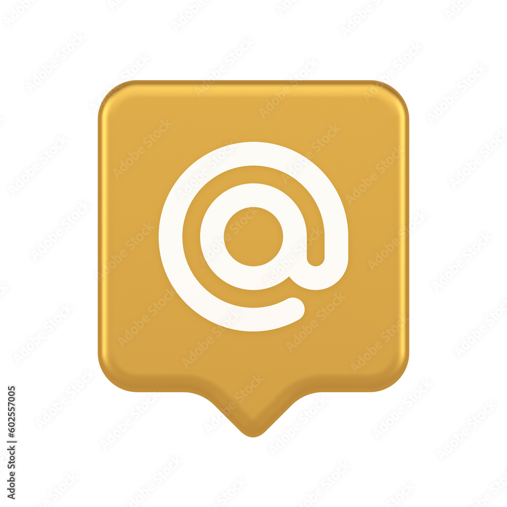 Email address digital symbol button internet chatting cyberspace communication 3d speech bubble icon Email address digital symbol button internet chatting cyberspace communication 3d speech bubble icon