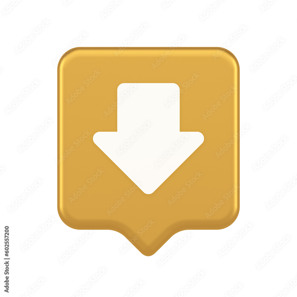 Arrow down button keyboard navigation pointer cyberspace downloading web app 3d speech bubble icon Arrow down button keyboard navigation pointer cyberspace downloading web app 3d speech bubble icon