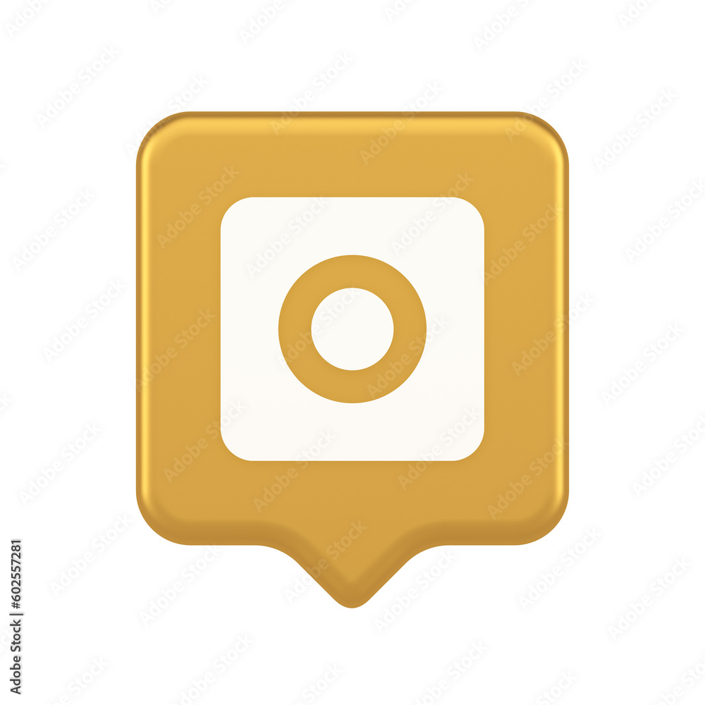 Camera photo video shooting button multimedia content creation web application 3d speech bubble icon Camera photo video shooting button multimedia content creation web application 3d speech bubble icon