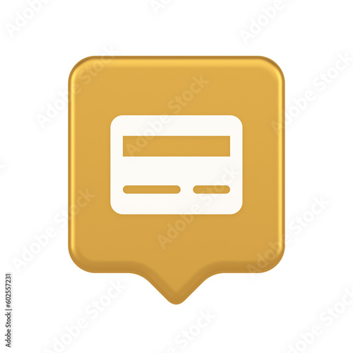 Credit debit card e money payment button digital financial banking account 3d realistic speech bubble icon Free Download Credit debit card e money payment button digital financial banking account 3d realistic speech bubble icon - GFXLoad