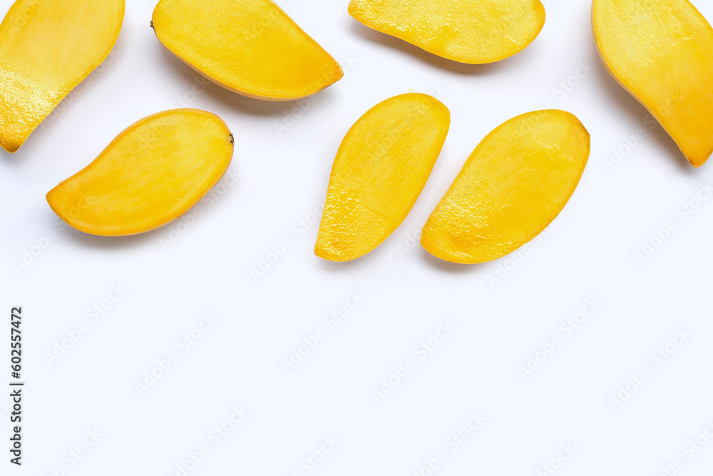Tropical fruit, Mango on white background. Tropical fruit, Mango on white background.