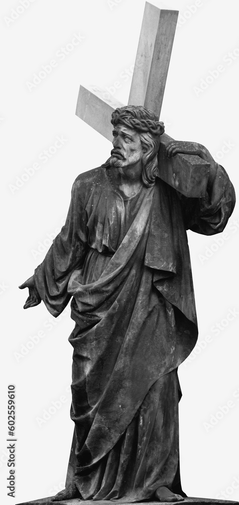 Obraz premium Jesus Christ. Antique statue as a symbol of eternal life. Vertical image.