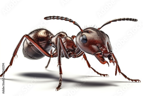 ant isolated on white background. Generated by AI © Fotograf