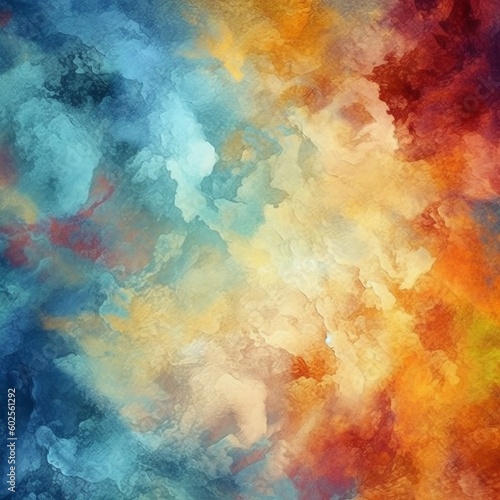 Abstract watercolor background. Digital art painting. Colorful texture. Generative AI.