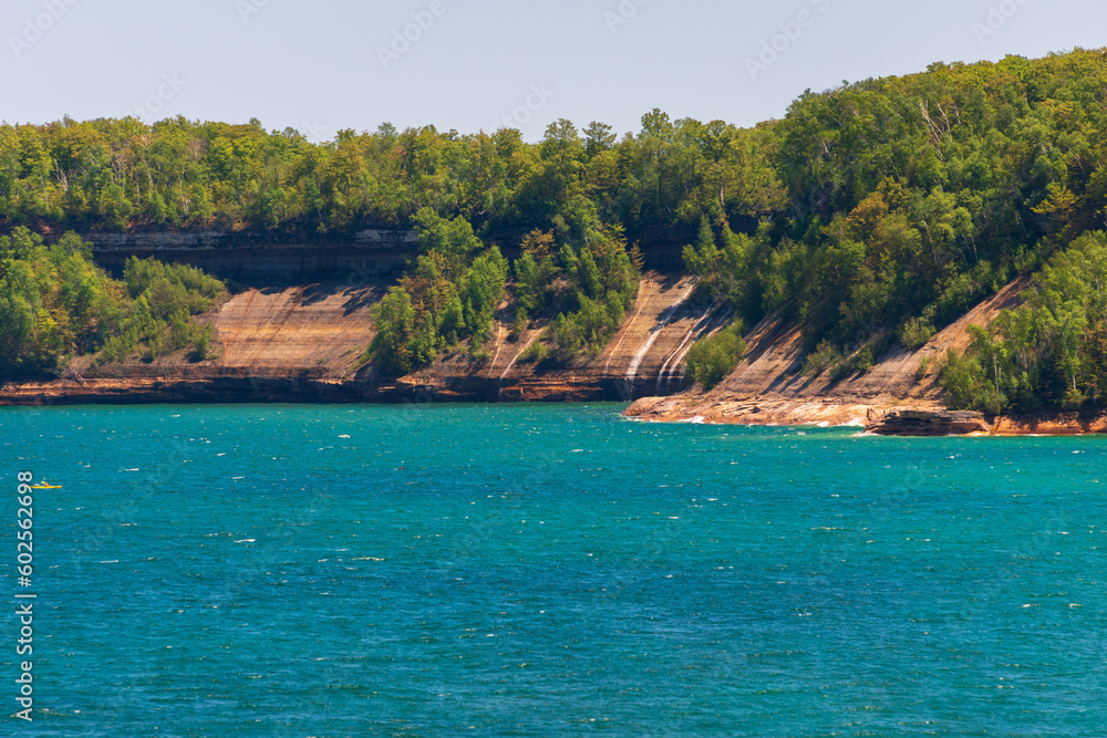 Naklejka premium The Cliffs at Pictured Rocks National Lakeshore in Michigan