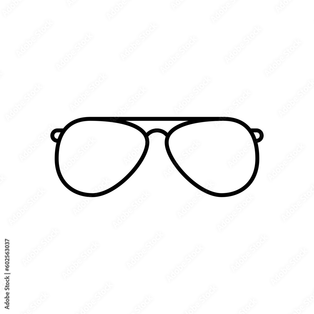 Aviator sunglasses icon. Vector illustration. Aviator sunglasses icon. Vector illustration.