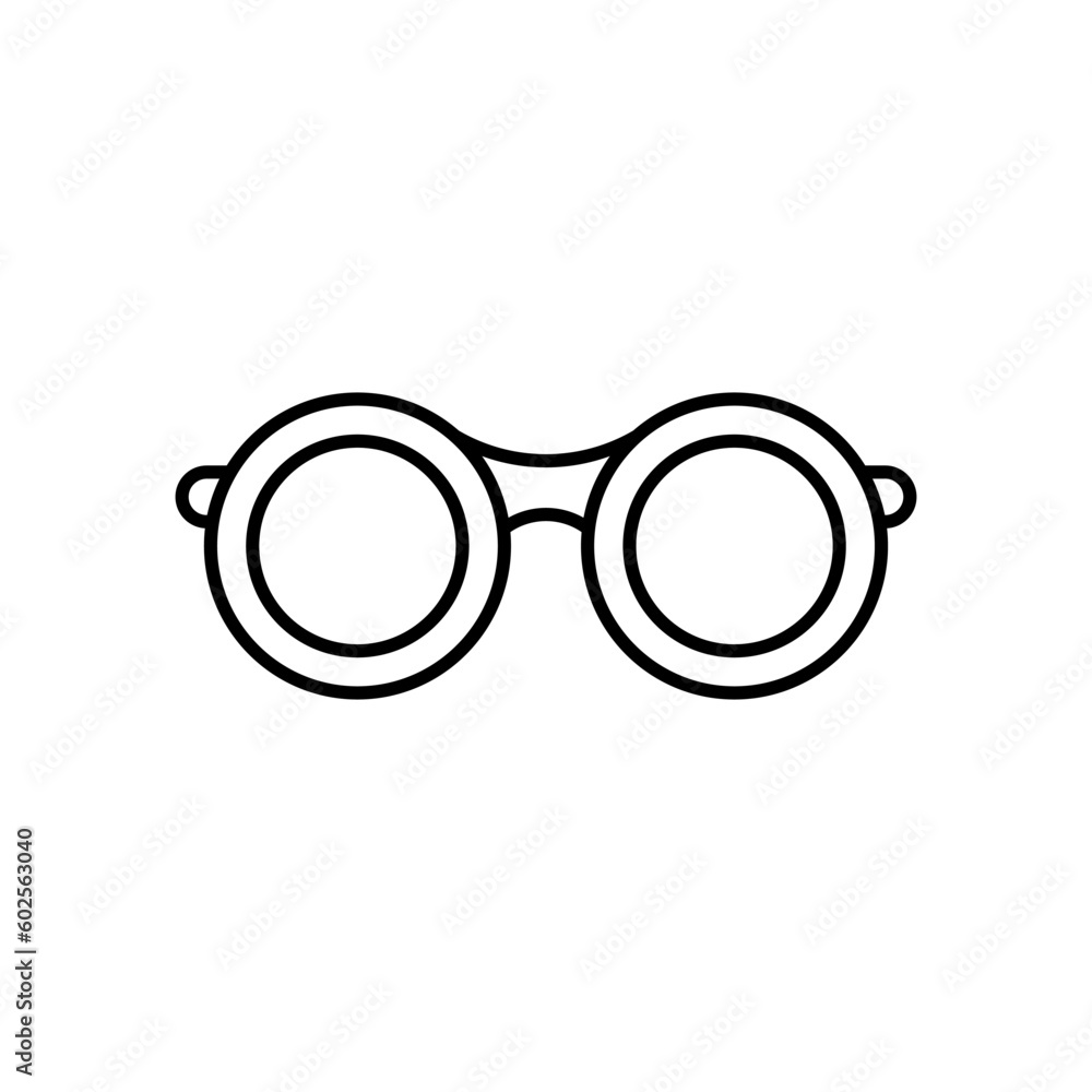 Round eyeglasses icon. Vector illustration. Round eyeglasses icon. Vector illustration.