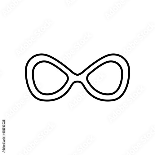 Butterfly sunglasses icon. Vector illustration.