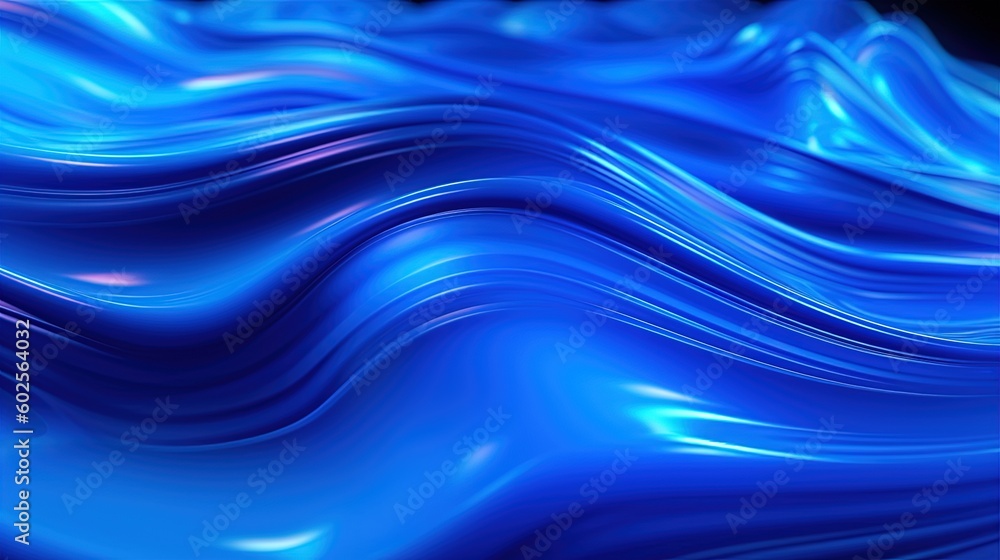 3d rendering Abstract blue wavy background.Generative Ai 3d rendering Abstract blue wavy background.Generative Ai