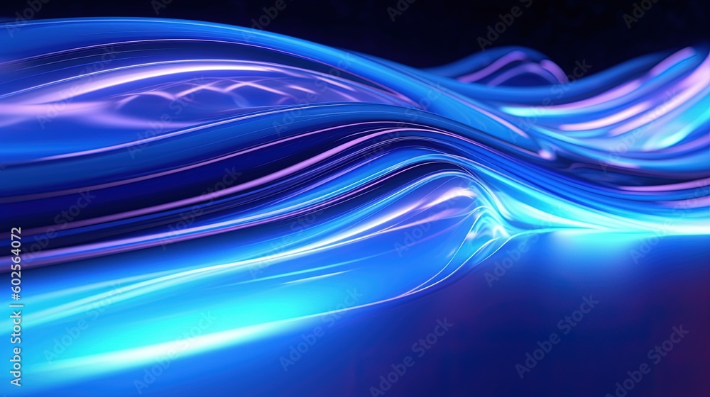 3d rendering Abstract blue wavy background.Generative Ai 3d rendering Abstract blue wavy background.Generative Ai