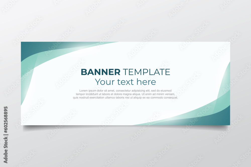 Naklejka premium Modern web banner with text template