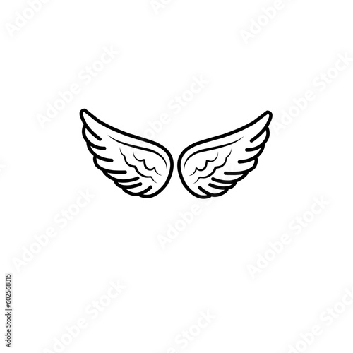 Wings Hand Drawn vector