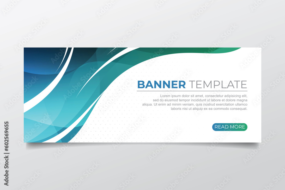 Fototapeta premium Abstract wave banner with colorful design