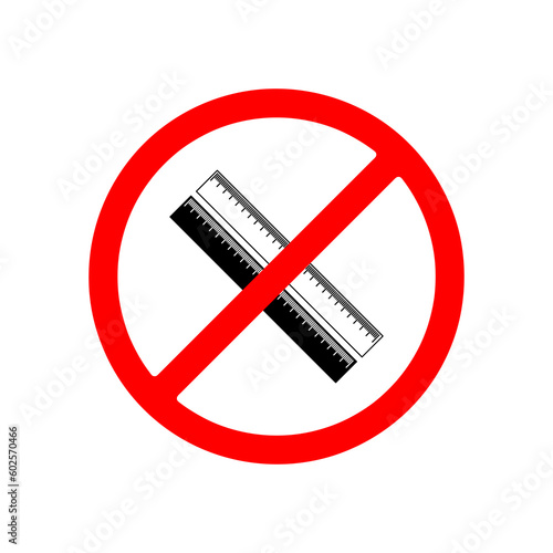 no ruler icon ector illustration on white background..eps