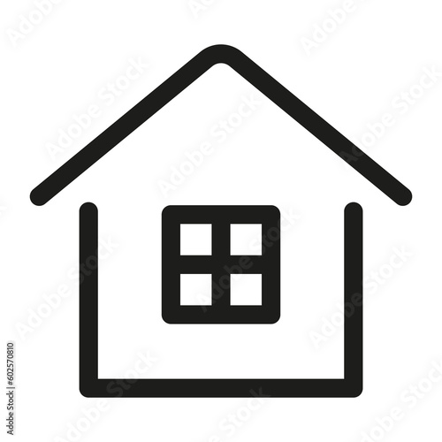 Home or house line style icon. Building or homepage outline illustration