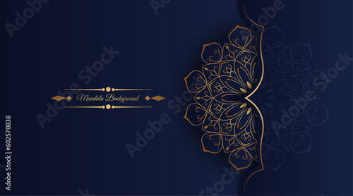 luxury background with golden mandala ornament