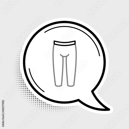 Line Leggings icon isolated on grey background. Colorful outline concept. Vector
