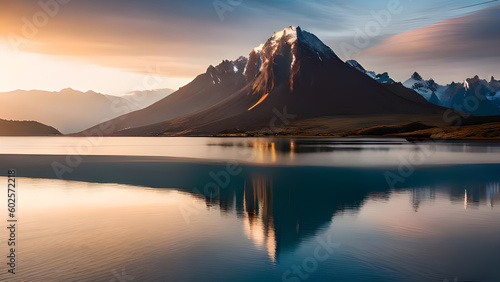 The Crown Jewel of Landscapes. A Majestic Mountain Framing a Crystal Clear Lake