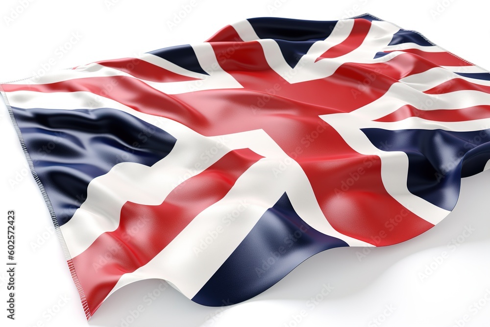 Fototapeta premium union flag isolated on white background. Generated by AI