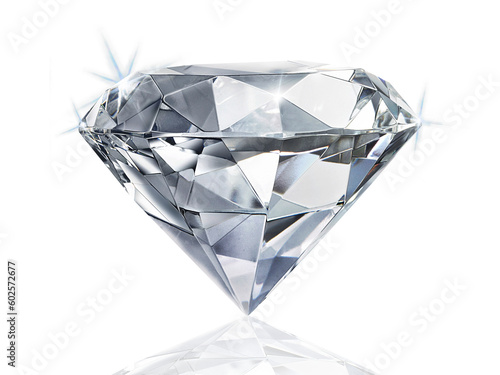 Large Clear Diamond. transparent background
